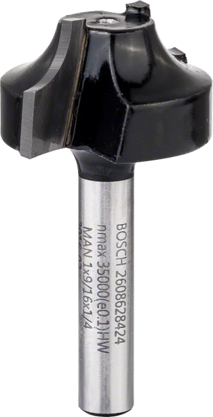 Bosch: Router bits  - Edge forming bit E 1/4", R1 6,3 mm, D 25,4 mm, L 14 mm, G 46 mm -  SKU: 2608628424
