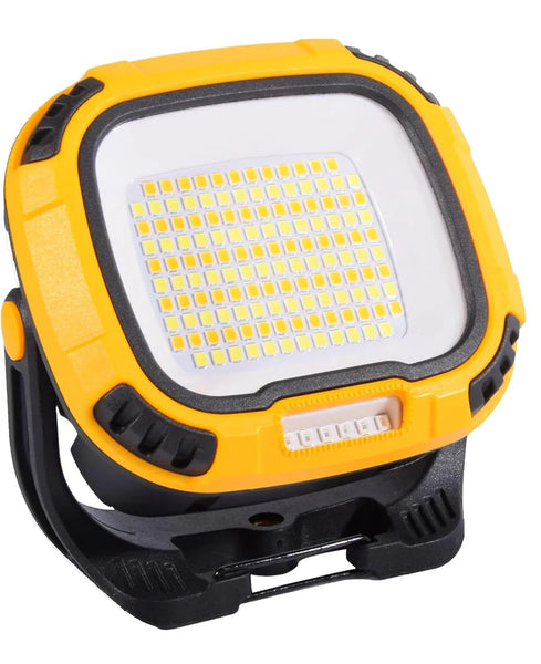 LED Worklight - 4000 Lumen, Warm to Cool White Adjustable, 16 Modes, Red light, Rechargeable USB type C, 6000mAH powerbank, Carabiner, Magnetic