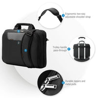 EVERKI ADVANCE BRIEFCASE | Fits up to 16 inch laptops | Trolley handle pass-through | Ergonomic two-way shoulder strap Everki