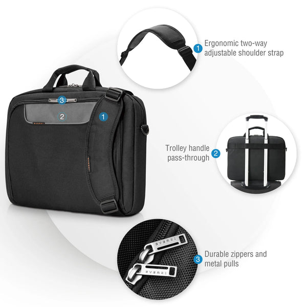 EVERKI EKB407NCH17 ADVANCE 17.3'' NOTEBOOK BRIEFCASE BAG-EKB407NCH17