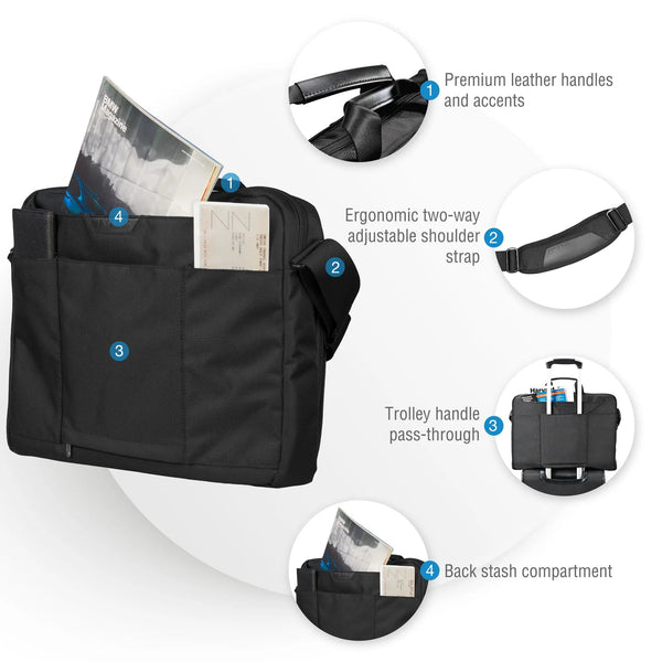 EVERKI EKB417BK18 LUNAR fits up to18.4'' NOTEBOOK BRIEFCASE BAG-EKB417BK18