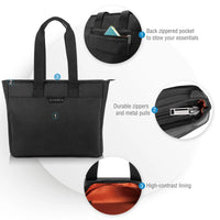 EVERKI BUSINESS  WOMEN'S TOTE | Fits up to 15.6 inch laptops | Slim and Feminine | Back zippered pocket | Key ring hook Everki