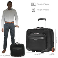 EVERKI JOURNEY TROLLEY BRIEFCASE | Fits up to 16 inch laptops | Smart Clothing Compartment for short travel days Everki
