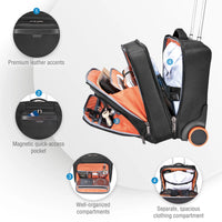 EVERKI JOURNEY TROLLEY BRIEFCASE | Fits up to 16 inch laptops | Smart Clothing Compartment for short travel days Everki