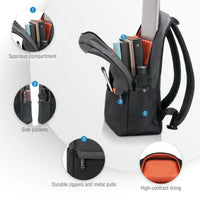 EVERKI LIGHT BACKPACK | Fits up to 15.6 inch laptops | Hidden stash pocket | Felt-lined laptop and tablet pockets Everki