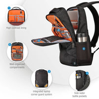 EVERKI STUDIO BACKPACK | Fits up to 14.1 inch laptops | Slim profile | Hidden stash pocket | Trolley handle pass-through Everki