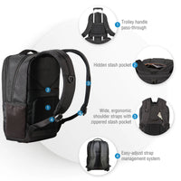 EVERKI STUDIO BACKPACK | Fits up to 14.1 inch laptops | Slim profile | Hidden stash pocket | Trolley handle pass-through Everki