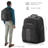 EVERKI VERSA BACKPACK | Fits up to 15 inch laptops | Travel friendly | Opens 180° | Hard-shell quick-access sunglasses case Everki