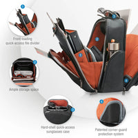 EVERKI VERSA BACKPACK | Fits up to 15 inch laptops | Travel friendly | Opens 180° | Hard-shell quick-access sunglasses case Everki