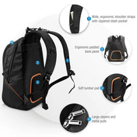 EVERKI GLIDE BACKPACK | Fits up to 17.3 inch laptops | Reflective strips | Hidden strap pocket | Corner guard protection Everki
