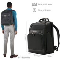 EVERKI ONYX BACKPACK | Fits up to 17.3 inch laptops | Black | Discreet RFID-safe pocket | Travel friendly | Opens 180° Everki