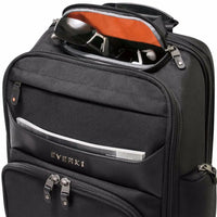 EVERKI ONYX BACKPACK | Fits up to 17.3 inch laptops | Black | Discreet RFID-safe pocket | Travel friendly | Opens 180° Everki