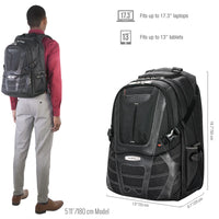 EVERKI CONCEPT BACKPACK | Fits up to 17.3 inch laptops | Travel friendly | Opens 180° | Hard-shell quick-access sunglasses case Everki