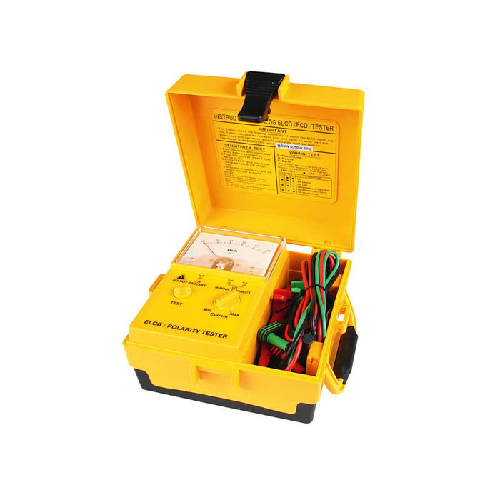 ELCB/RCD Analog Tester: Check Electrical Safety, Wiring, and Polarity