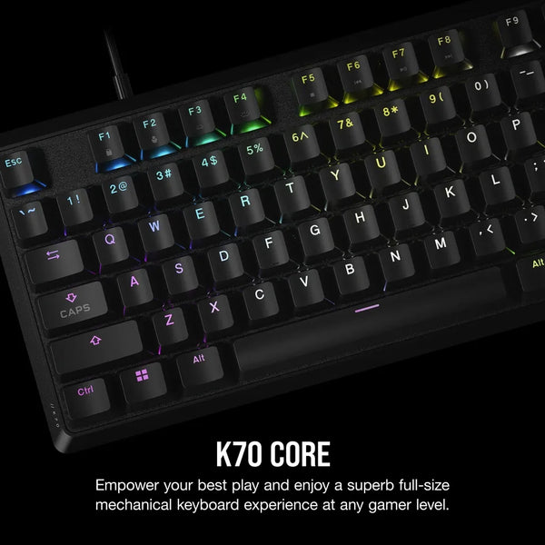 Corsair K70 CORE RGB Mechanical Gaming Keyboard - CORSAIR Red Linear Switches-CH-910971E-NA
