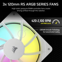 Corsair NAUTILUS 360 ARGB White; 360mm Radiator; Liquid CPU Cooler; Intel® LGA 1851/1700; AMD® AM5/AM4