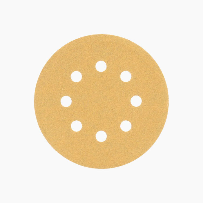 Tork Craft Gold Disc (50 Pieces) 120 Grit 125 Mm X 8 Holes Hook And Loop Abr97120