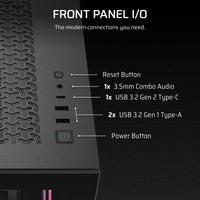 3500X RS-R ARGB Tempered Glass Mid-Tower PC Case; Black