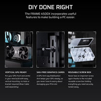 FRAME 4500X LX-R RGB LINK Panoramic Glass Mid-Tower PC Case; 3x RGB Fans Inclided; 4x 2.5'' ; 2x 3.5''; Black-CC-9011316-WW