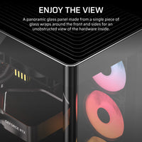 FRAME 4500X RS-R ARGB Panoramic Glass Mid-Tower PC Case;includes 3x RS120-R ARGB Fans ; 4x 2.5'' ; 2x 3.5''  Black-CC-9011314-WW