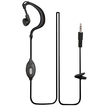 Zartek earphone with in-line PTT microphone for RX-8 two-way radio (VOX not supported)