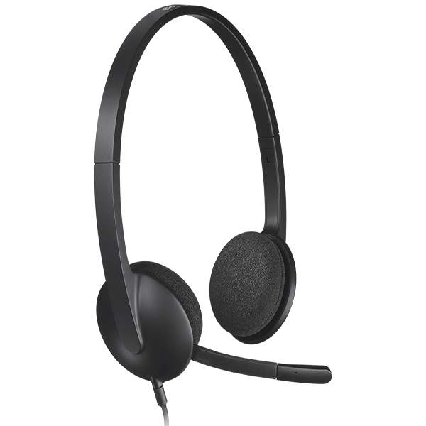 981-000475 - Logitech Headset H340 USB Stereo Internet headset over the head type with adjustable lightweight design