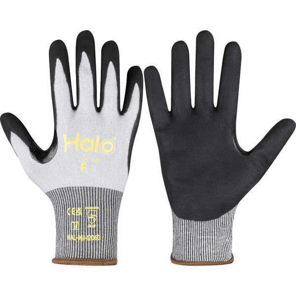 Halo CUT F 18 GAUGE NITRILE PALMCOATED SIZE 10