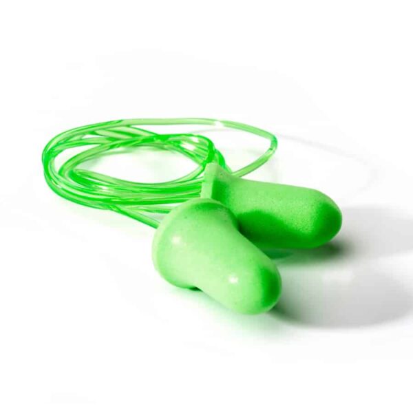 DROMEX EARPLUG PU FOAM CORDED GREEN  DR-098C