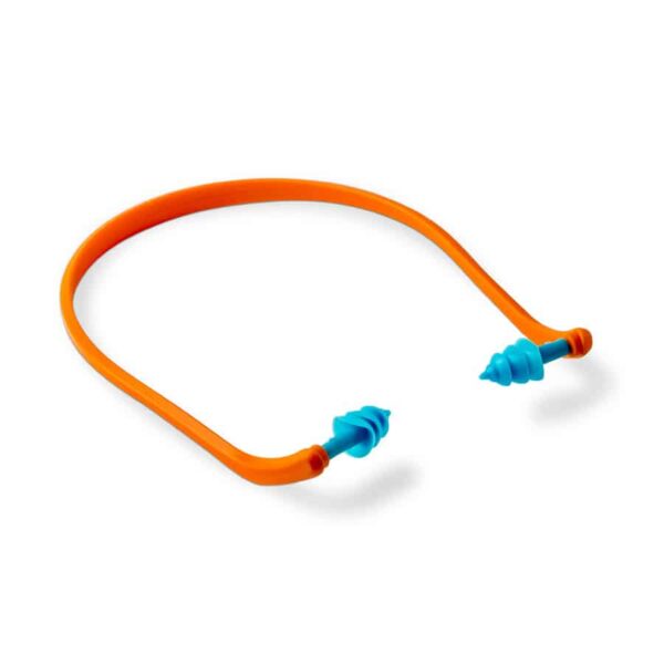 DROMEX EARPLUG RUBBER BANDED BLUE/ORG  EG3301B