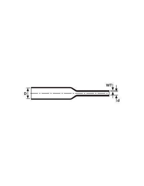 HellermannTyton : Heatshrink 4.8/2.4mm Green / Yellow Stripe - (LV48TGYS)