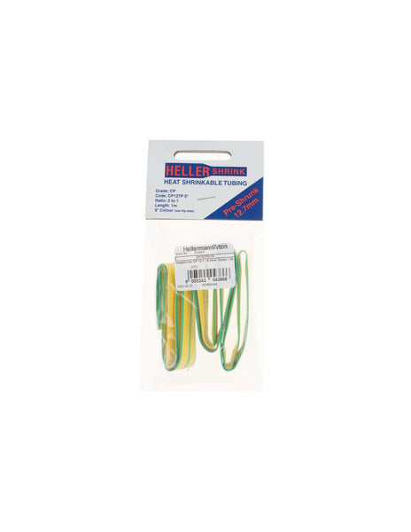 HellermannTyton : Heatshrink CP 12.7 / 6.4mm Green / Yellow Stripe 1.0M - (CP127PGYS)