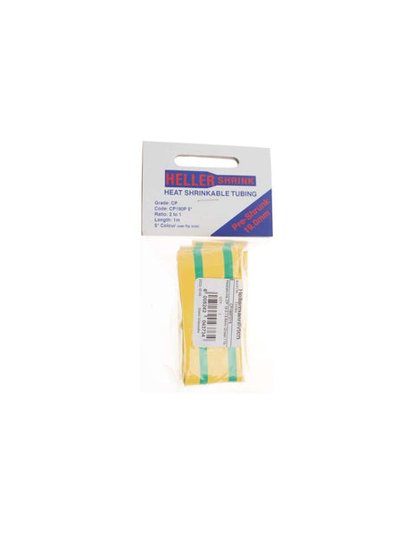 HellermannTyton : Heatshrink CP 19.0 / 9.5mm Green / Yellow Stripe 1.0M - (CP190PGYS)