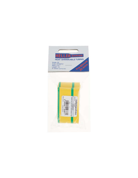 HellermannTyton : Heatshrink CP 25.4/1.2mm Green / Yellow Stripe 1.0M - (CP254PGYS)
