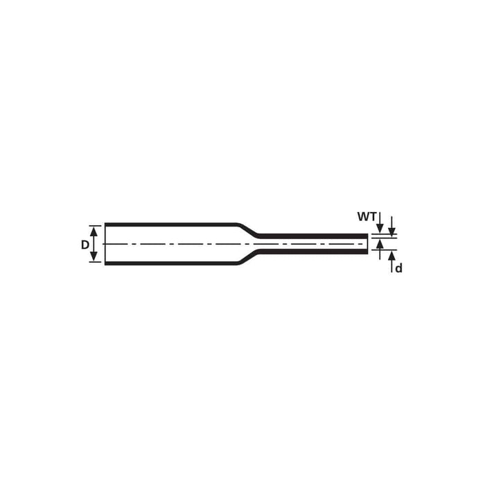 HellermannTyton : Heatshrink LVR 1.2/0.6mm  - (LVR12TBK)