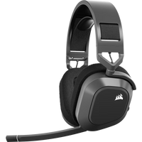HS80 MAX WIRELESS Premium Carbon Headset; Spatial Audio; 50mm Audio Drivers; Omni-directional Microphone - PC/ Mac/ PlayStation Corsair