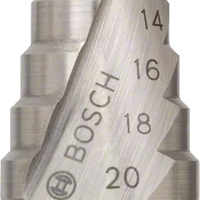 Bosch Step Drill Bit HSS 4-20mm: Metal Drill, Hole Saw Cutter for Enlarging Holes. Durable & Precise Tool