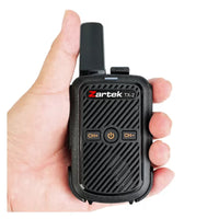 Zartek  TX-2 TWIN PACK Two-way Radios, Small, Compact, incl 2 x Radios, 2 x USB cables, 2 x Li-ion Batteries, 2 x belt clip Cases