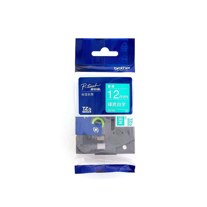 HellermannTyton : HTZ Label Tape 12mm x 5m White/Green - (HTZ12WHGR)