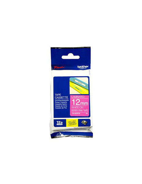 HellermannTyton : HTZ Label Tape 12mm x 5m White / Pink - (HTZ12WHPK)