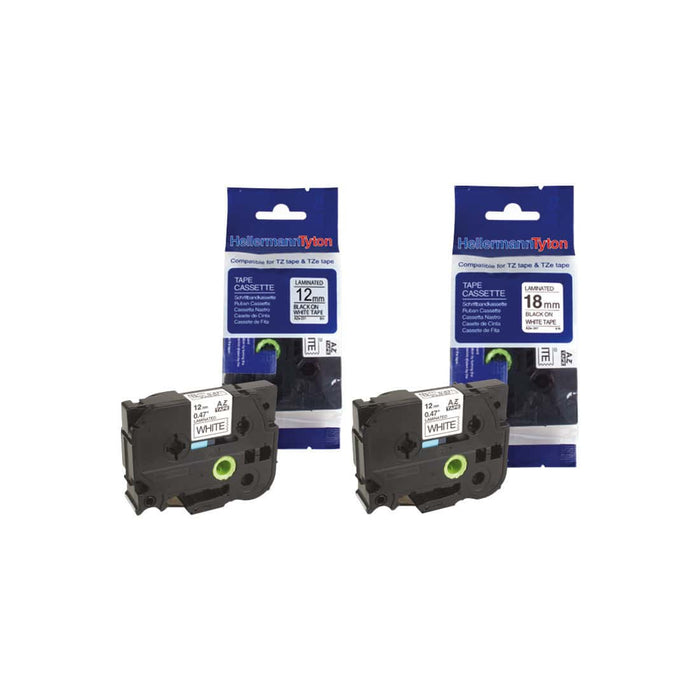 HellermannTyton : HTZ Label Tape 12mm x 8.0M  on Clear - (HTZ131)