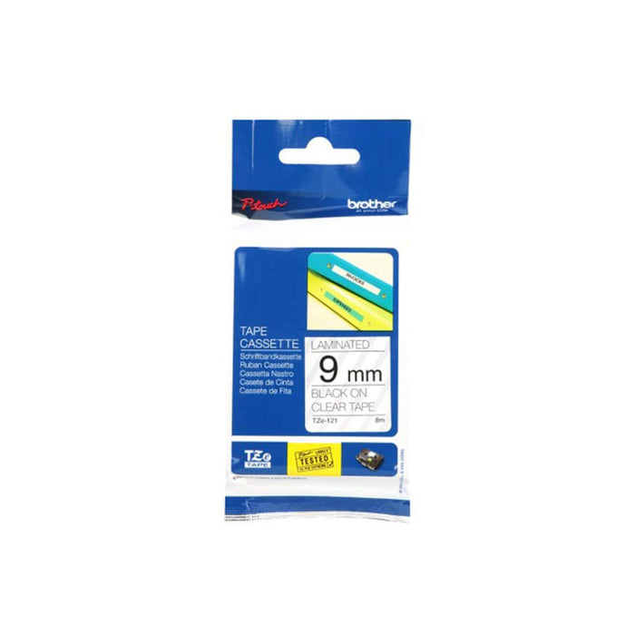 HellermannTyton : HTZ Label Tape 9mm x 8.0M  on Clear - (HTZ121)