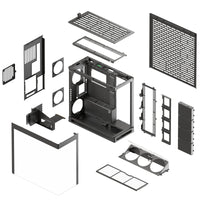 Aerocool HAVN HS 420 VGPU Edition Black EATX case - Adjustable GPU Bracket - Supports 11 fans (0 incl) - 4x 3.5''or 8x 2.5'' Aerocool