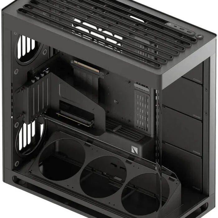 Aerocool HAVN HS 420 VGPU Edition Black EATX case - Adjustable GPU Bracket - Supports 11 fans (0 incl) - 4x 3.5''or 8x 2.5'' Aerocool
