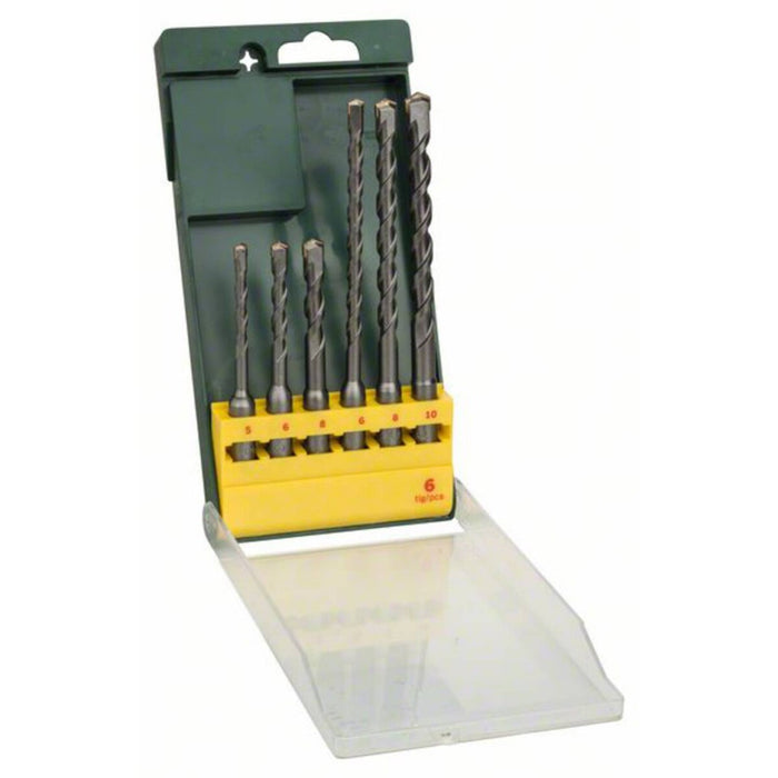 SDS Plus Drill Bit Set - Concrete & Masonry 5mm 6mm 8mm 10mm - 6 Pcs Hammer Drill Bits