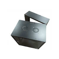 Zone Lite 12U 400+200mm Swing Frame Black Wall Mount Cabinet