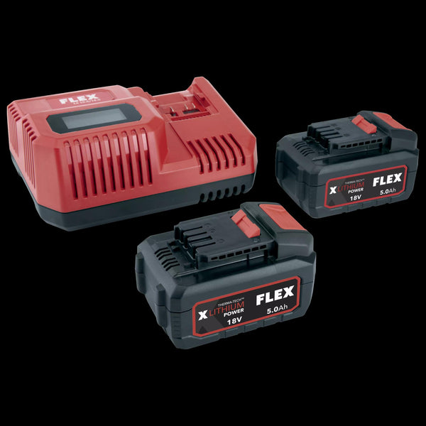 Flex Intelligent Rapid 10.8/18.0V and two 5.0Ah Li battery packs 532739