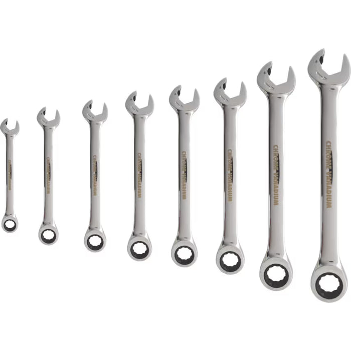 Kennedy 8-19mm DOUBLE RATCHETCOMBINATIONSPANNER SET 8-PCE