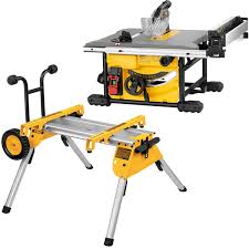 DeWalt DWE7485RS-QS 210mm Compact Table Saw with DE7400 Rolling Leg Stand (1850W)-DWE7485RS-QS