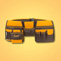 INGCO Tool Belt Bag 10KG HTBP020328 - Heavy Duty Adjustable Tool Organizer with Pockets