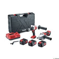 FLEX 531023 Comboset-PD 2G 18.0-EC FS55 Impact drill + L 125 18.0-EC Angle grinder 18V 3 x 5.0Ah Li-Ion